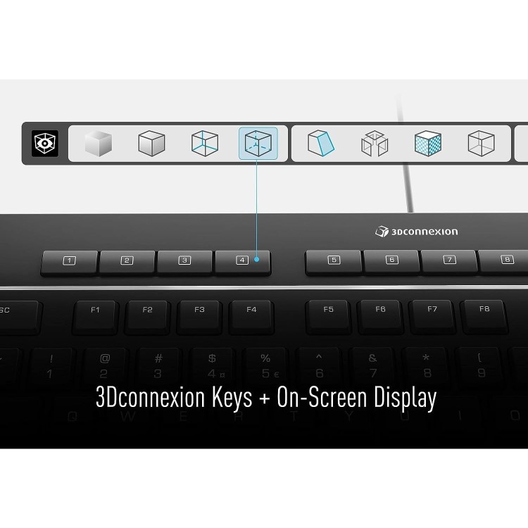 3DConnexion Wired Keyboard Pro with Wireless Numpad