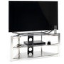 Techlink SK100TC Skala Corner TV Stand for TVs up to 50" - Titanium & Smoked Glass