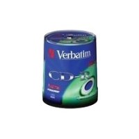 Verbatim 100PK Crystal 80Min 52X CD-R SP