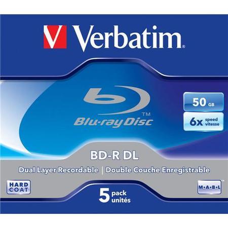 Verbatim 5PK Blu Ray 50GB 2X BD-R JC