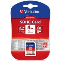 Verbatim SecureDigital SDHC Class10 4GB Memory Card