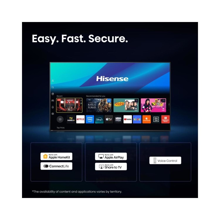 Hisense 43E7STUK PRO 43 Inch 4K QLED Smart TV – Ultra HD HDR Freely & Dolby Vision
