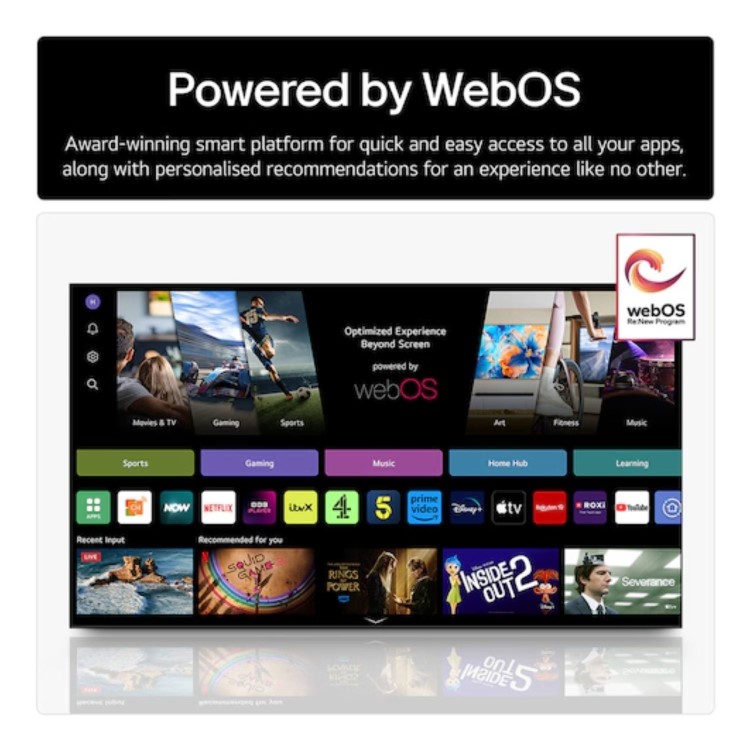 LG 43UA74006LB 43 4K Ultra HD Smart TV – AI Processor HDR10 Pro & webOS