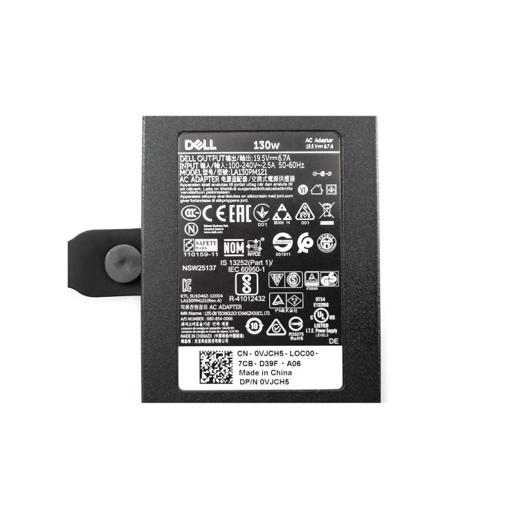 Dell Original 130W AC Adapter 3-pin With UK Power Cord