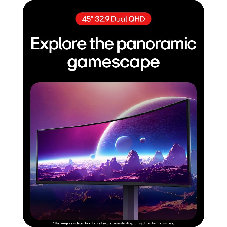 LG 45GR75DC UltraGear 45" QHD 200Hz VA Curved Gaming Monitor