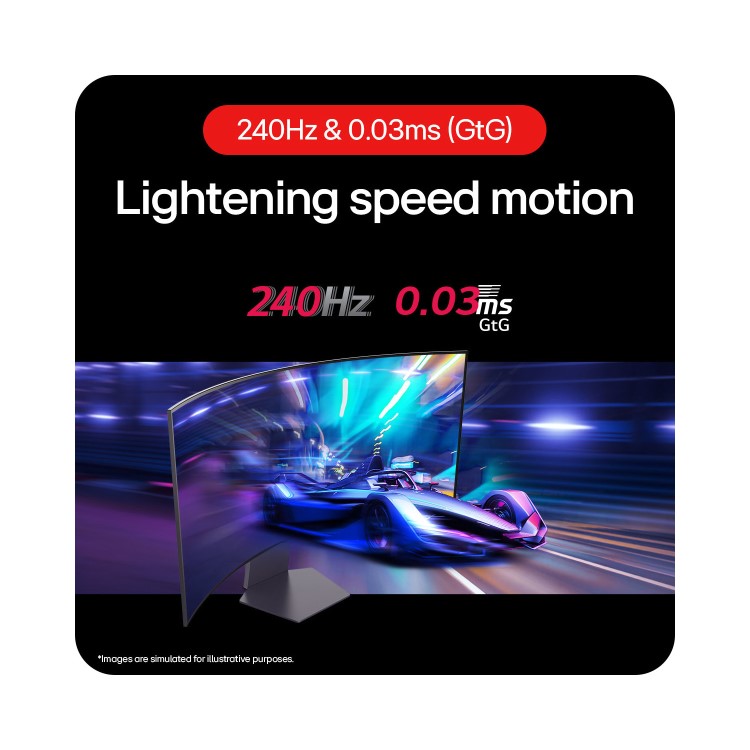 LG UltraGear 45" OLED QHD 240Hz 0.03ms Ultrawide Curved Gaming Monitor