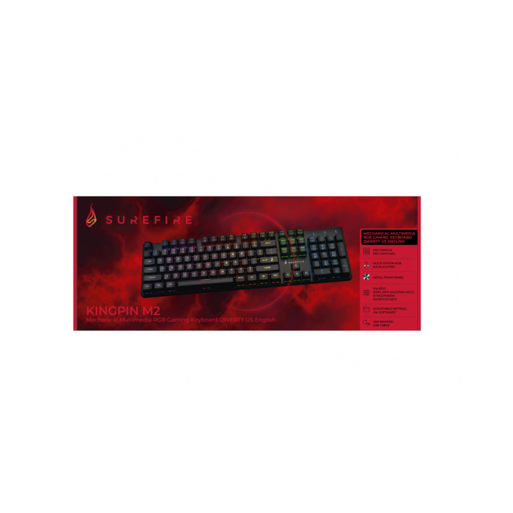 SureFire KingPin M2 US English RGB Wired Mechanical Gaming Keyboard Black