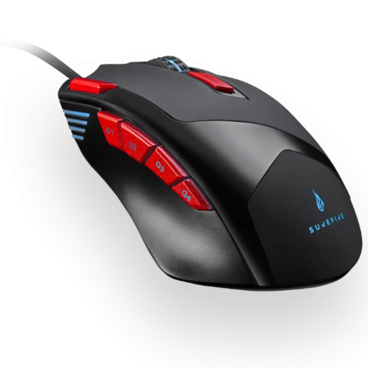 SureFire Eagle Claw RGB Wired 9-Button Gaming Mouse Black