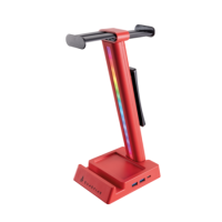 SureFire Vinson N2 Dual Balance Multi-function RGB Gaming Headset Stand Red