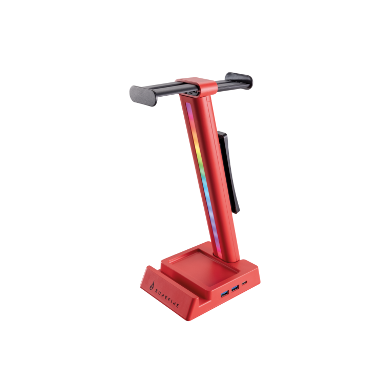 SureFire Vinson N2 Dual Balance Multi-function RGB Gaming Headset Stand Red