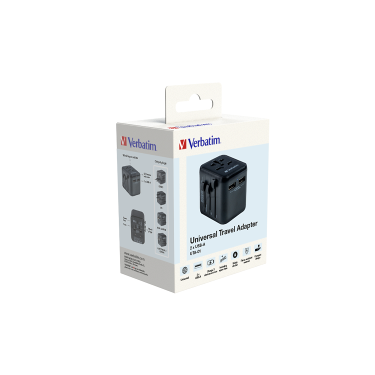 Verbatim UTA-01 12W Universal Travel Adapter