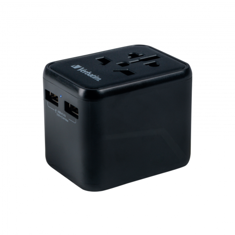Verbatim 10A 2500W AC Travel Adapter
