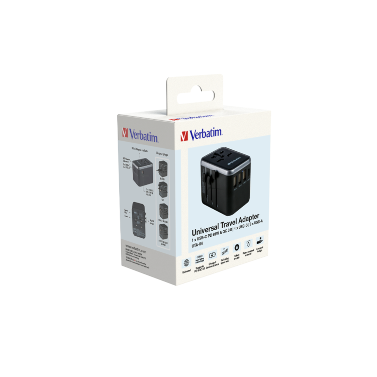 Verbatim UTA-04 61W Universal Travel Adapter