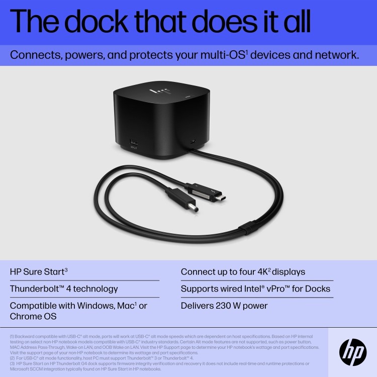 HP Thunderbolt 280W G4 Docking Station