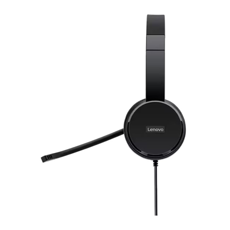 Lenovo 100 Double Sided On-ear Stereo USB with Microphone Headset