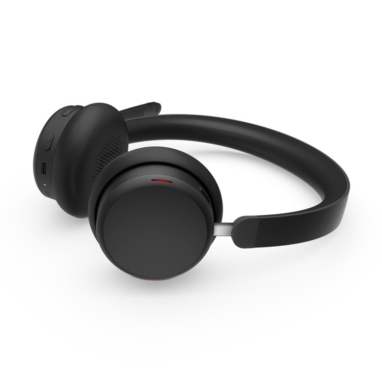 Lenovo 6550 - Headset - on-ear - Bluetooth - wireless - active noise cancelling - black - Certified for Microsoft Teams