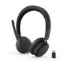 Lenovo 6550 - Headset - on-ear - Bluetooth - wireless - active noise cancelling - black - Certified for Microsoft Teams
