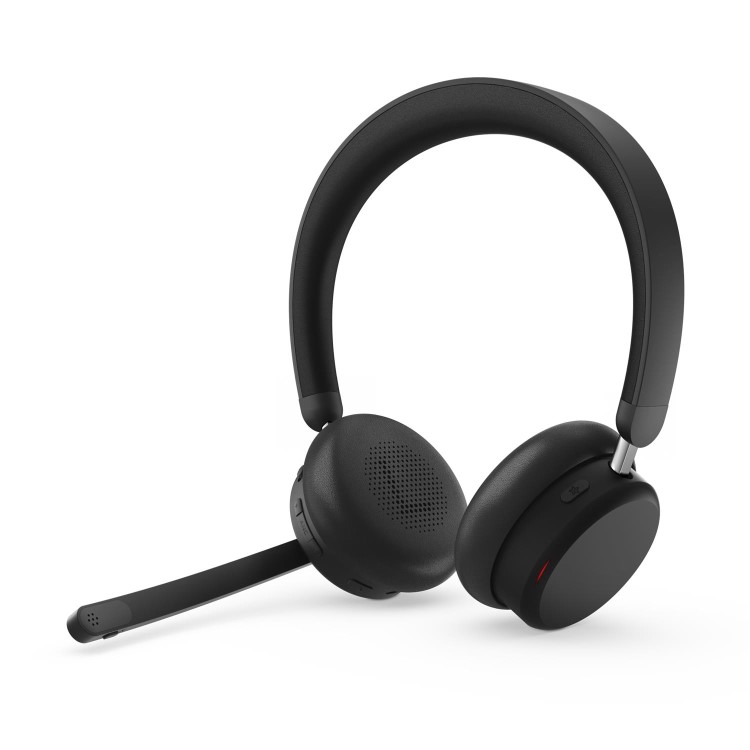 Lenovo 6550 - Headset - on-ear - Bluetooth - wireless - active noise cancelling - black - Certified for Microsoft Teams