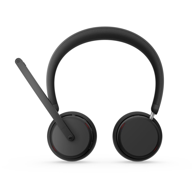 Lenovo 6550 - Headset - on-ear - Bluetooth - wireless - active noise cancelling - black - Certified for Microsoft Teams