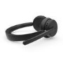 Lenovo 6550 - Headset - on-ear - Bluetooth - wireless - active noise cancelling - black - Certified for Microsoft Teams