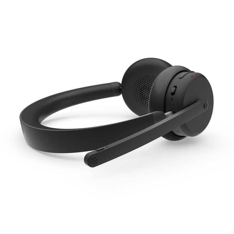 Lenovo 6550 - Headset - on-ear - Bluetooth - wireless - active noise cancelling - black - Certified for Microsoft Teams