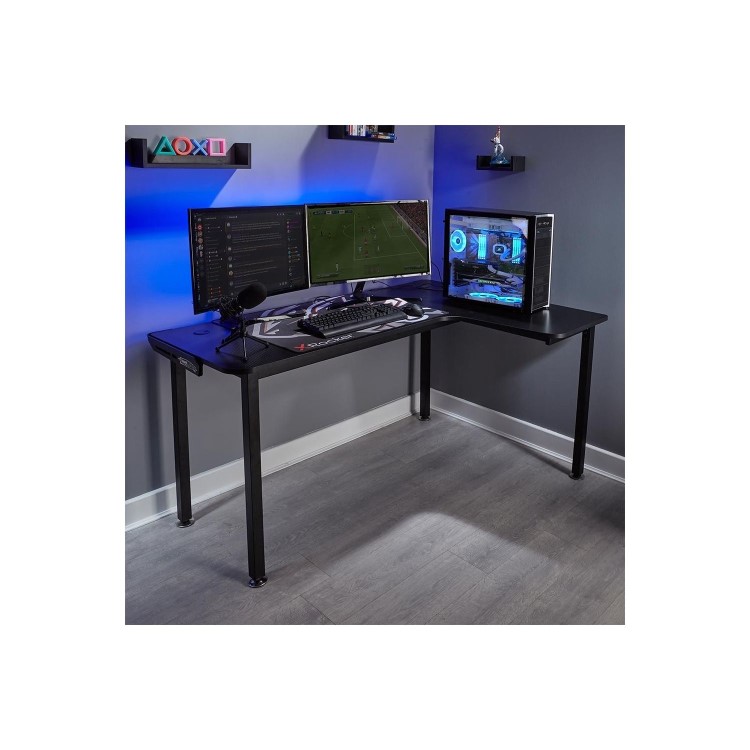 X Rocker Panther XL Left L-Shape Corner Gaming Desk