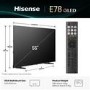 Hisense E78QTUK 55 inch Smart 4K Ultra HD QLED TV