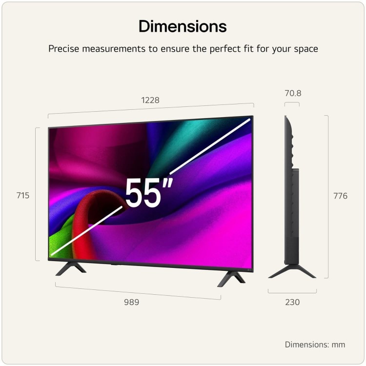LG 55NU900B6LA 55" 4K UHD Nano AI Smart TV with HDR10 Pro webOS & AI Upscaling