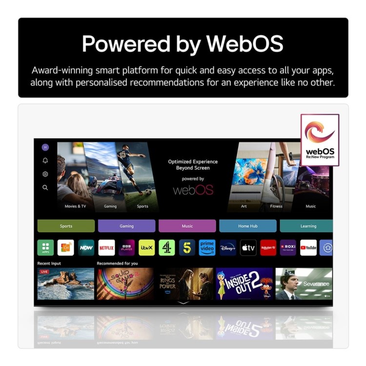 LG 55UA74006LB 55 4K Ultra HD Smart TV – AI Processor HDR10 Pro & webOS