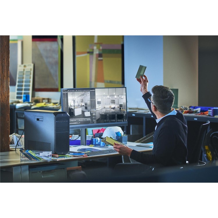 Hewlett Packard HP Workstation Z4 G5 - Tower 4U - 1 x Xeon W W5-2455X / up to 4.6 GHz - RAM 32 GB - SSD 1 TB - HP Z Turbo Drive NVMe TLC - no graphics - Gigabit Ethernet - Win 11 Pro - monitor_