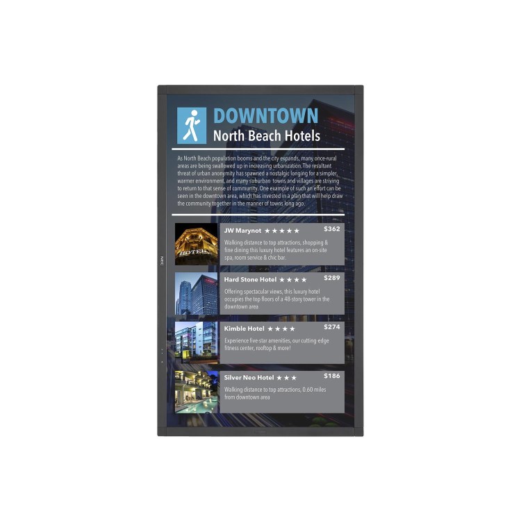 NEC 60004354 40" Full HD 24/7 Operation Interactive Display