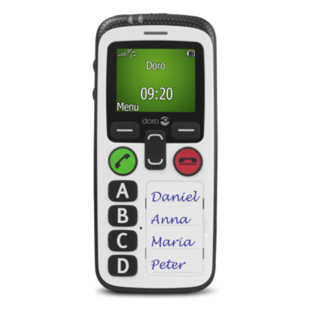 Doro Secure 580IUP White 3G SIM Free - Elderly and Vunerable Friendly with GPS Tracking - Hearing Aid Compatible - Fall User Protection
