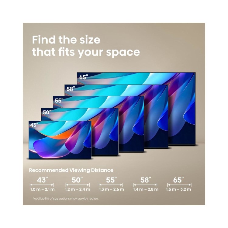 Hisense 65A6STUK 65 Inch 4K Ultra HD Smart TV – HDR Freely Dolby Vision & Dolby Atmos