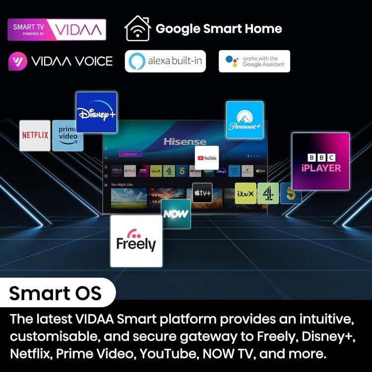 Hisense A85NTUK OLED 4K Smart TV – 120Hz Dolby Vision IMAX Enhanced