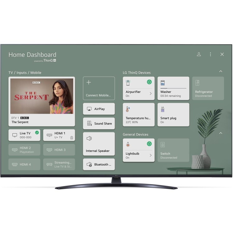LG 65 Inch 8100 Series 4K Ultra HD Smart TV with Freeview Play and Freesat HD