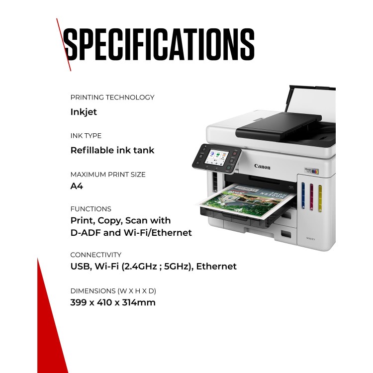 Canon MAXIFY GX7150 A4 Colour Multifunction Inkjet Printer