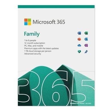 Microsoft Office 365 Family 1 Year Subscription