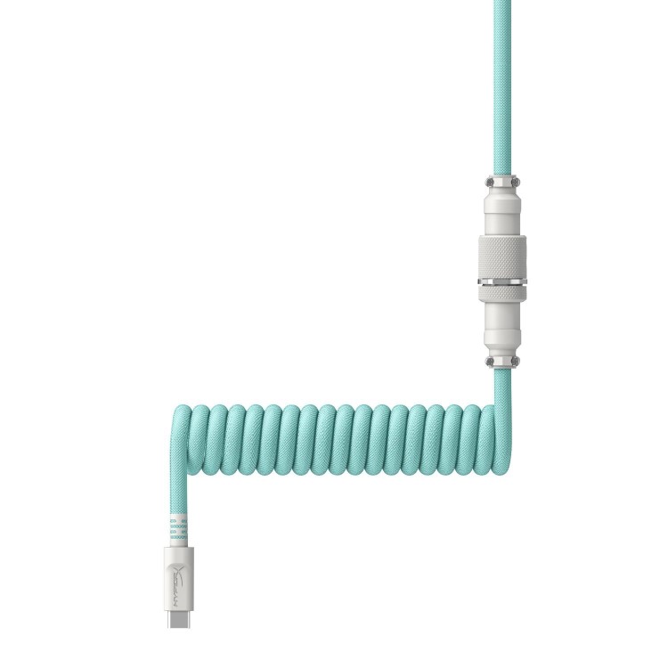HyperX USB-C Coiled Cable - Green & White