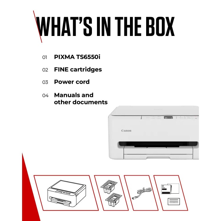 Canon Pixma TS6550i 3-in-1 Wireless Colour Inkjet Printer