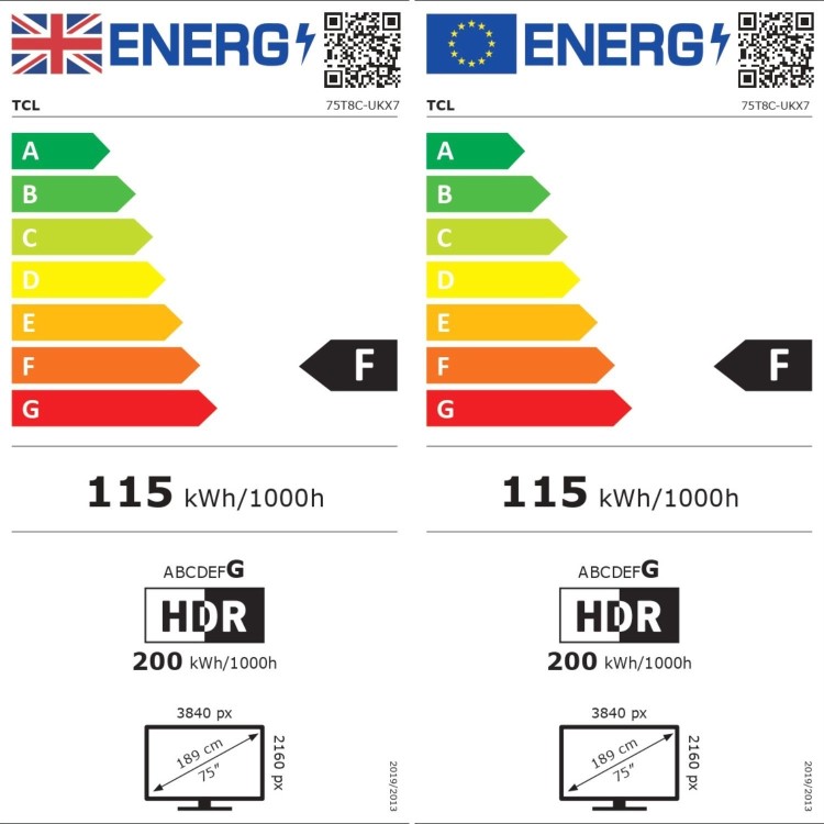 TCL T8C 75 inch 4K Ultra HD QLED Smart Google TV - 75T8C-UK