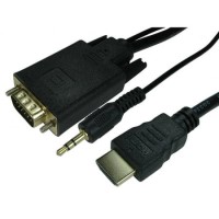 OEM 1.8 Meter HDMI To VGA Male With Audio Cable
