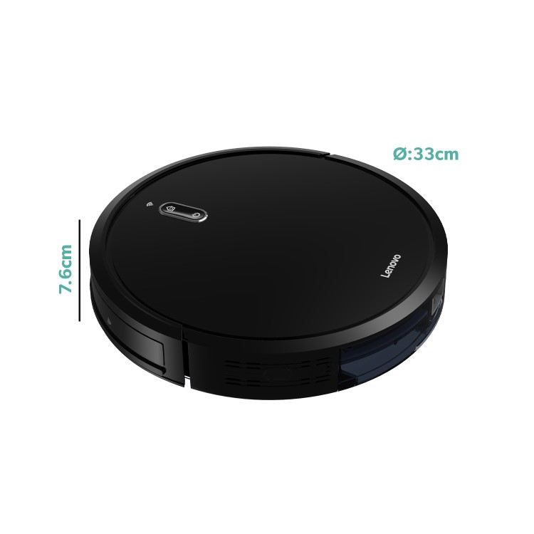 Lenovo E1 Robot Vacuum Cleaner and Mop - 1600Pa Suction - Black