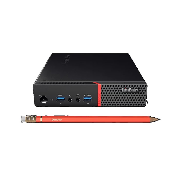 Refurbished Lenovo ThinkCentre M700 Core i3-6100T 4GB 128GB SSD Windows 10 Professional Mini Desktop - Black