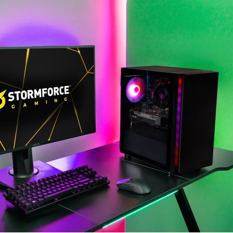 StormForce Onyx AMD Ryzen 5 4500 16GB RAM 500GB SSD RTX 3050 Windows 11 Gaming PC