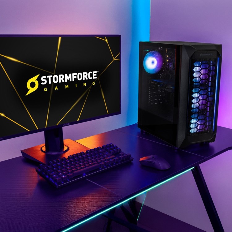 StormForce Onyx Intel Core i5-12400F 16GB RAM 1TB SSD RTX 5060 Windows 11 Gaming PC