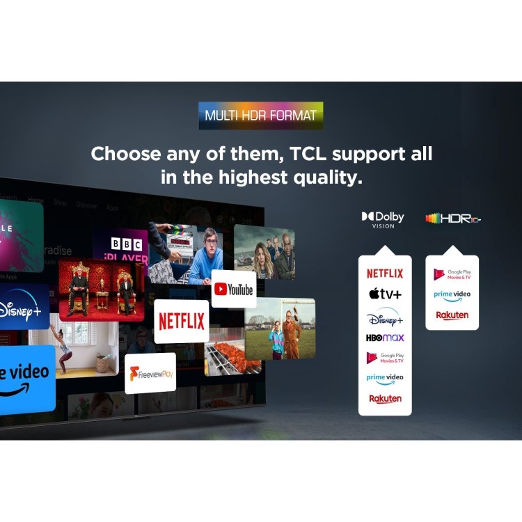 TCL 98C655K 98-Inch 4K QLED Smart TV  Dolby Vision HDR10+ & Google TV