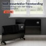 electriQ 2500W Smart Designer Glass Panel Convection Heater - Wall Mountable & Bathroom Safe - Black
