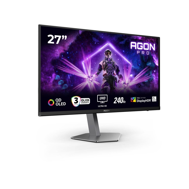 Refurbished AOC AGON PRO AG276UZD 27" QD-OLED 4K UHD 240Hz 0.03ms Gaming Monitor