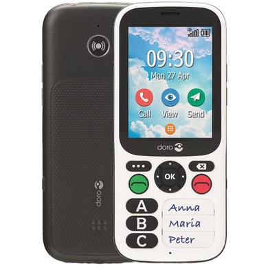 Doro 780X Black/White 2.8" 4GB 4G Dual SIM Unlocked & SIM Free Mobile Phone