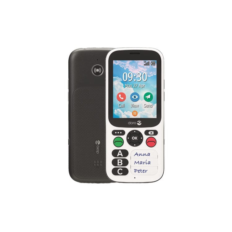 Doro 780X Black/White 2.8" 4GB 4G Dual SIM Unlocked & SIM Free Mobile Phone